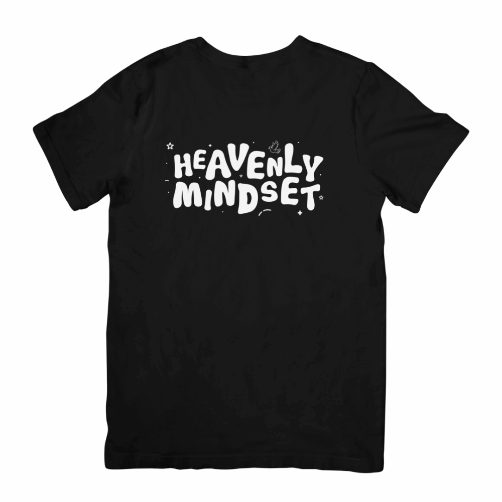 "Heavenly Mindset" feliratos póló
