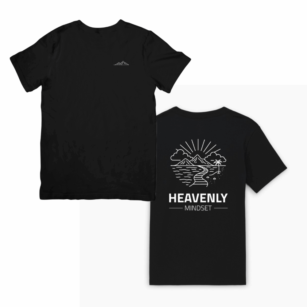 Hegyes, "Heavenly Mindset" mintás póló (kétoldali mintával)