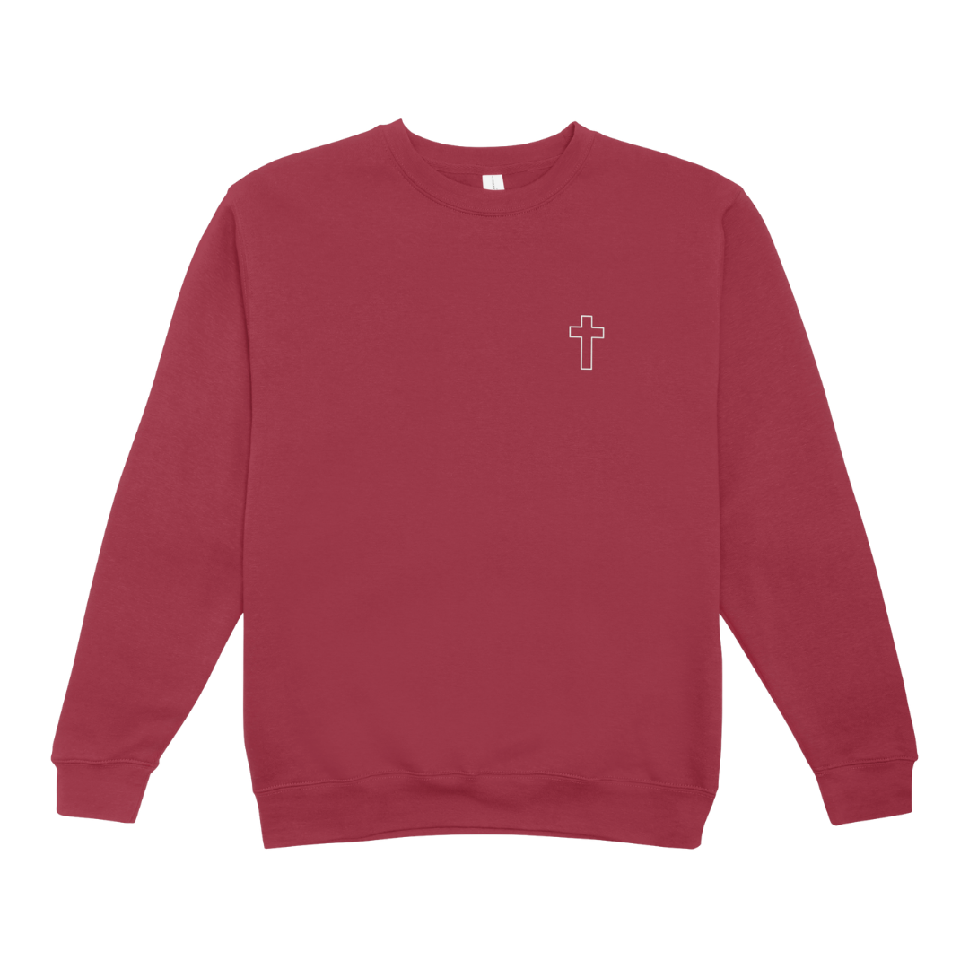 Keresztes pulóver (burgundy)