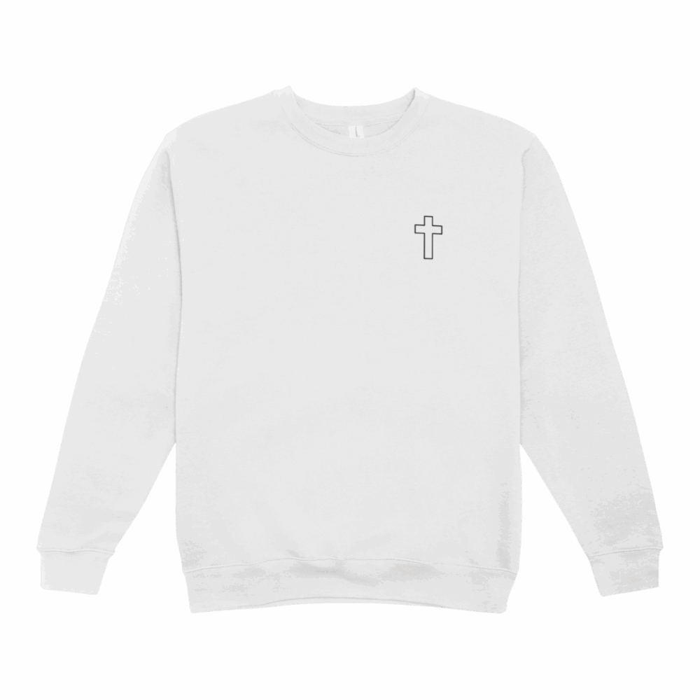 Keresztes pulóver (fehér)