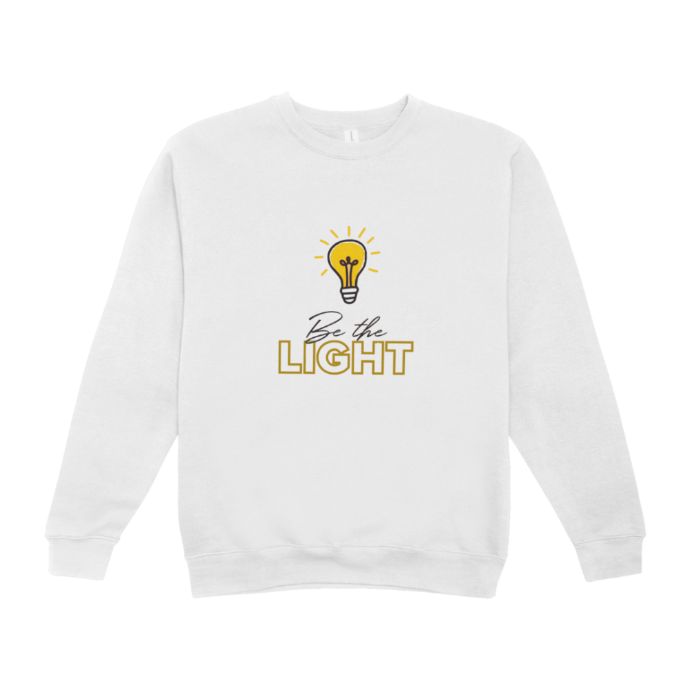 "Be the light" mintás pulóver (fehér)