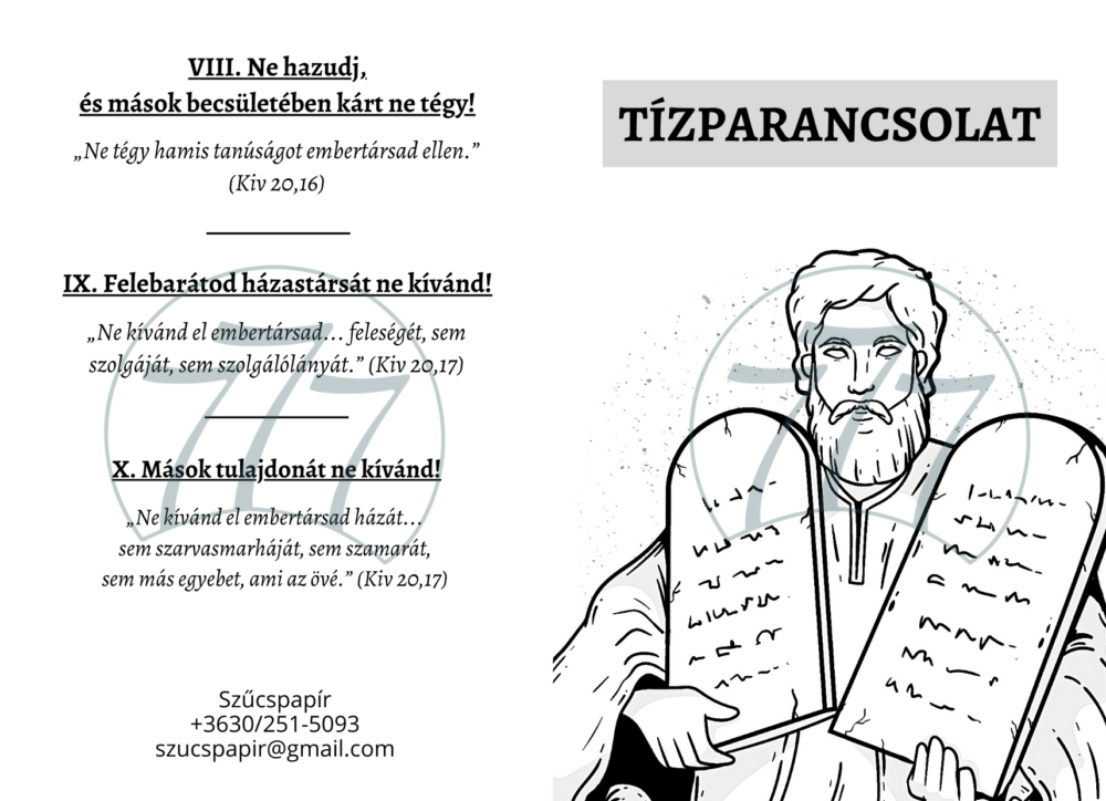 Kinyitható Tízparancsolat