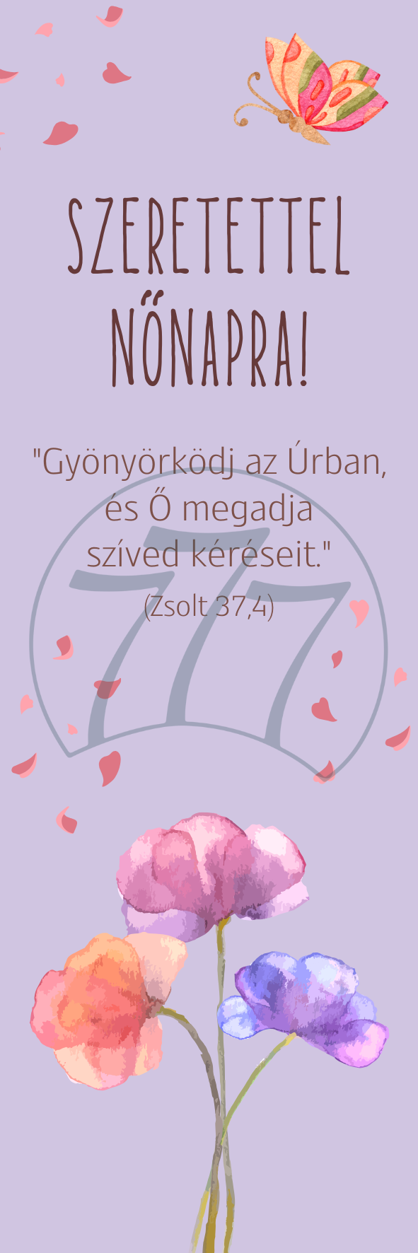 Könyvjelző – Szeretettel Nőnapra