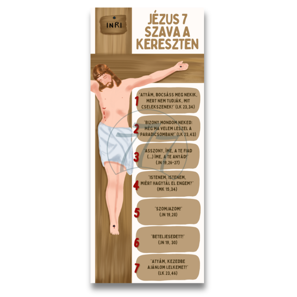 Könyvjelző – Jézus 7 szava a kereszten
