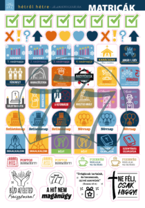 Tervező matrica – egyházi év és lelki alkalmak