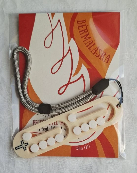 Bérmálási ajándékcsomag – idézetes képeslap és 3D nyomtatott rózsafüzér