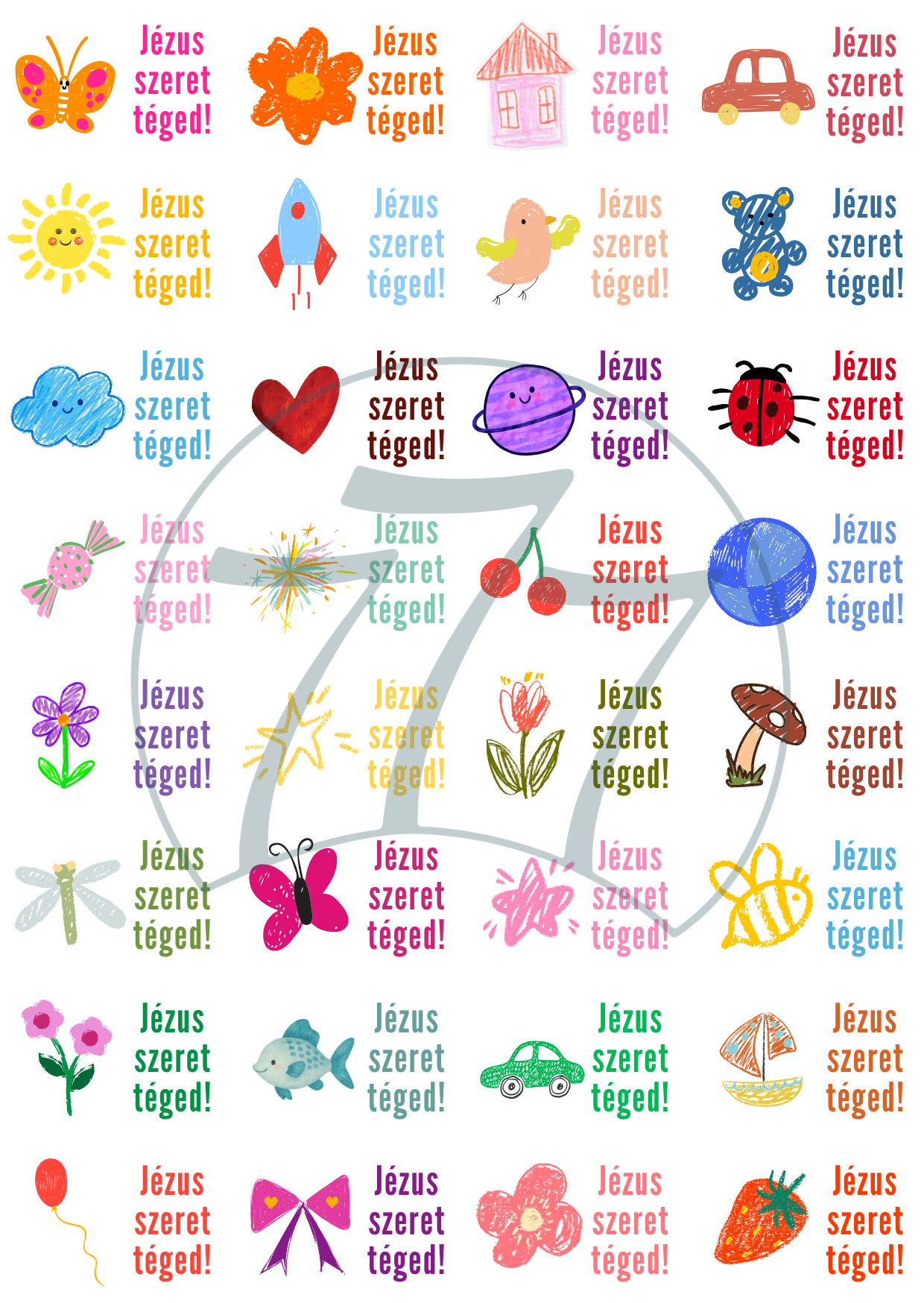 Jézus szeret téged! matrica