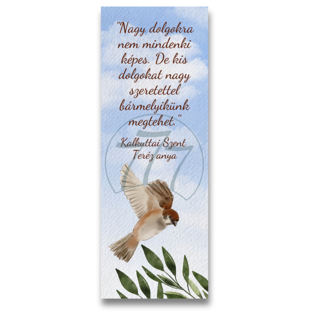Könyvjelző – „Kis dolgokat nagy szeretettel…”