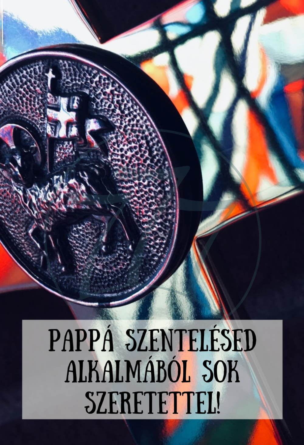 Papszentelési emléklap – Papi kereszt