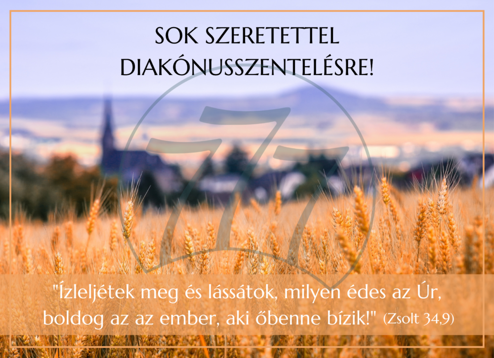 Diakónusszentelési emléklap – Búzamező