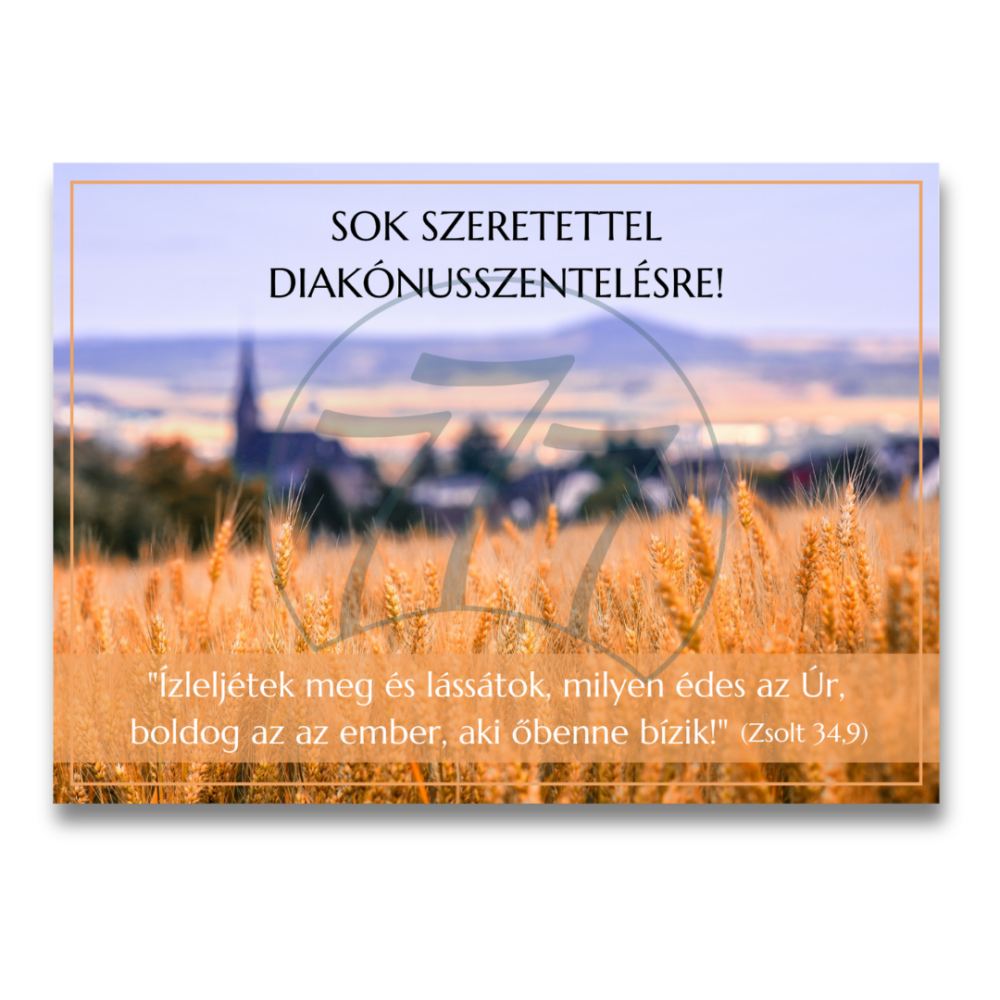 Diakónusszentelési emléklap – Búzamező